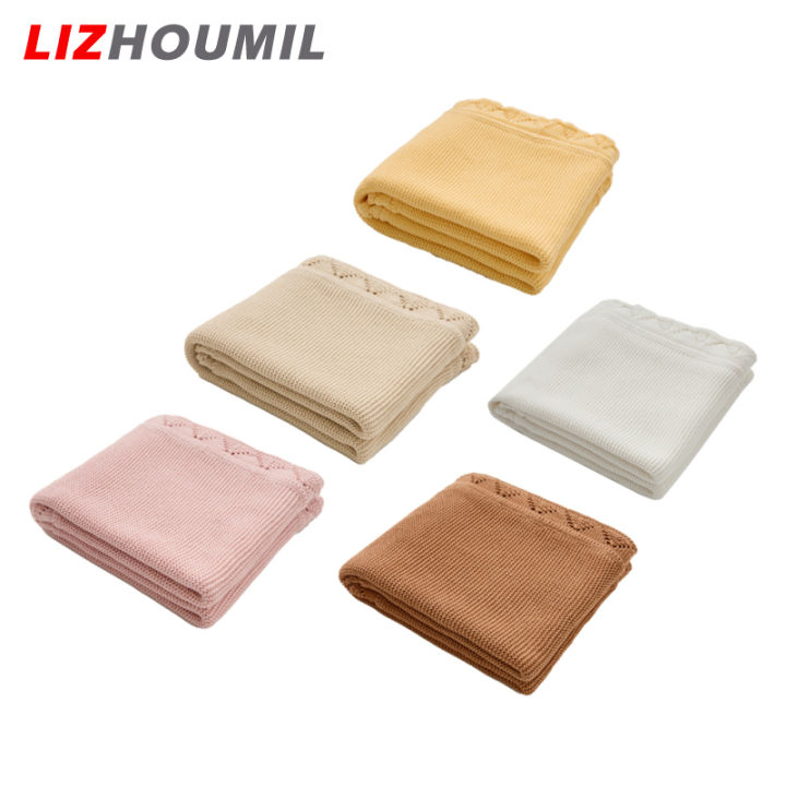 ผ้าห่มสีทึบถัก-lizhoumil-น้ำหนักเบาระบายอากาศที่สะดวกสบายเครื่องซักได้นุ่มพิเศษผ้าห่ม