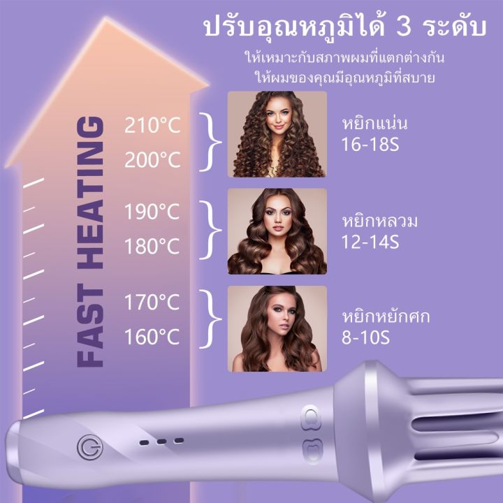 yotex-เครื่องม้วนผม-ที่ม้วนผมลอน-แกนม้วนผม-เครื่องลอนผม-6in1-เครื่องม้วนผมอัตโนมัติ-ปรับอุณหภูมิได้-3ระดับ-ใช้ง่ายไม่ดึงผม-ที่ม้วนผมไอออน