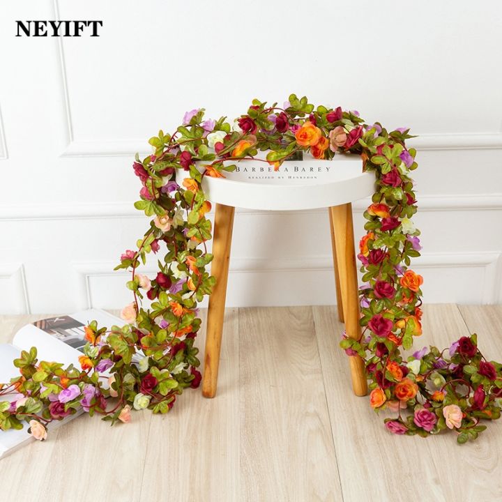hotx【DT】 2.5M Rose Artificial Flowers for Wedding Home Room ...