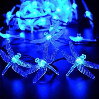 ไฟคริสมาสตร์แสงอาทิตย์30 LED 8โหมดแสงอาทิตย์Dragonfly Fairy Stringไฟสำหรับสวนปาร์ตี้คริสต์มาสตกแต่งหลอดไฟพลังงานแสงอาทิตย์กลางแจ้ง