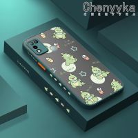 เคสโทรศัพท์ Chenyyyka สำหรับ Infinix ขายดี10 Play เคส X688C การ์ตูนไดโนเสาร์น่ารักแฟชั่นบางฝ้าแข็งขอบสี่เหลี่ยมด้านข้างปลอกซิลิโคนคลุมทั้งหมดเคสกันกระแทกป้องกันเลนส์กล้อง