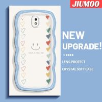 JIUMOO เคสปลอกสำหรับ Samsung J7 Pro J7 2017 J7 2018แฟชั่นลายรอยยิ้มขอบคลื่นเคสมือถือกันกระแทกแบบใสนิ่มเคสป้องกันซิลิกาเจลโปร่งใสลายกล้องถ่ายรูปสุดสร้างสรรค์