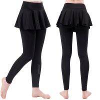 【CC】✧♚  Layer Womens Pants Skirt And Leggings Sportswear Push Up Gym Female Lycra Tights Trouser