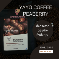 กาแฟ เมล็ดกาแฟสดคั่ว จากดอยช้าง100% กาแฟ เพียเบอรี่ จาก Yayo farm ดอยช้าง เชียงราย  GC99