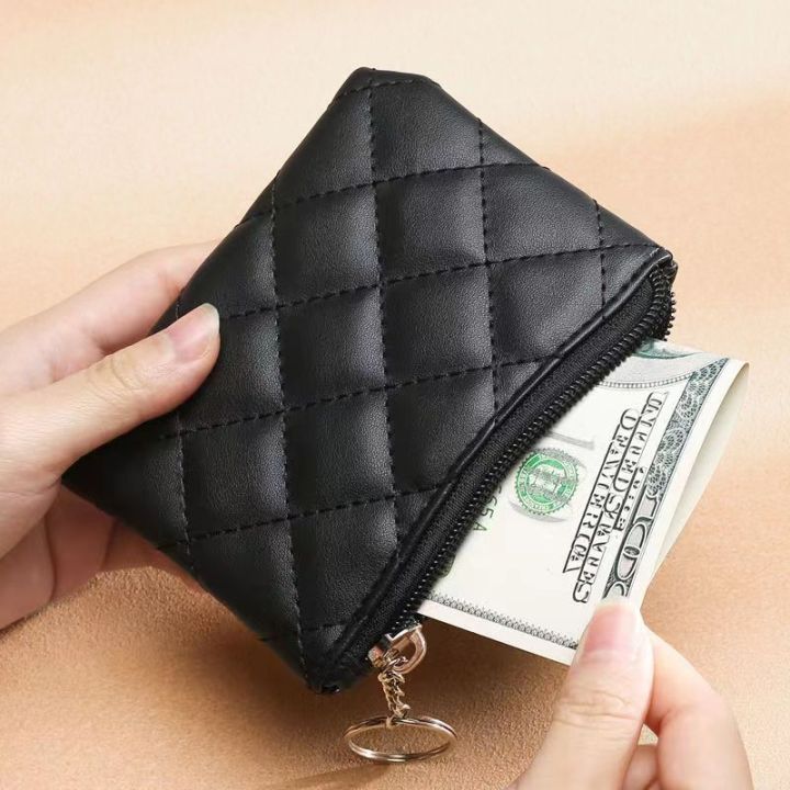 Small Leather Coin Zip Purse with internal card slots-cheohanoi.vn