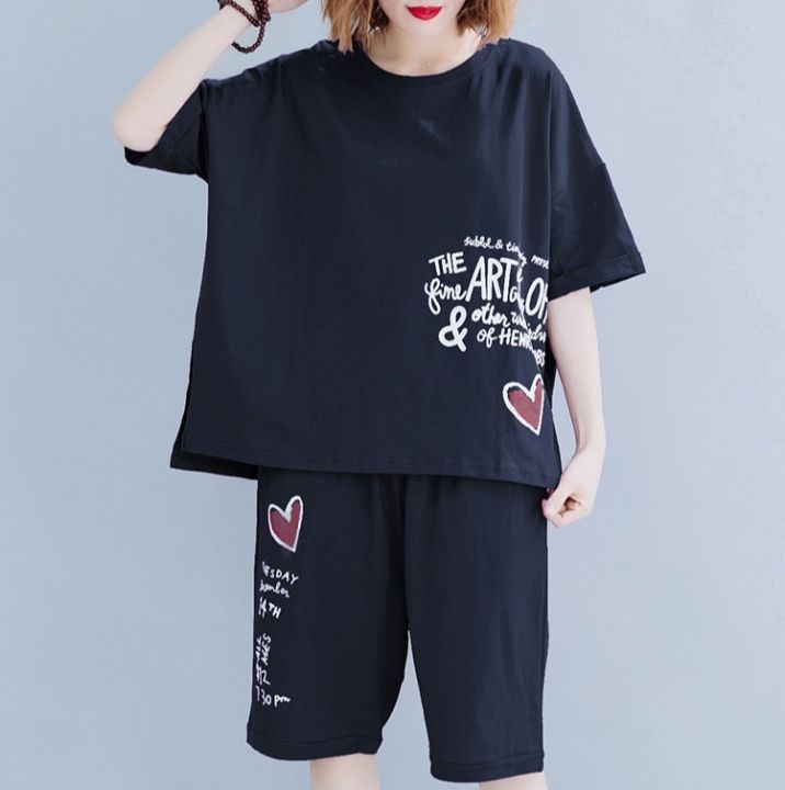 mrs-huang-shop-เสื้อผ้าแฟชั่นกีฬาลำลองสำหรับผู้หญิง-ชุดเซต-2ชิ้น