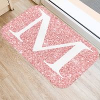 【YF】✾﹊  Pink Pattern Entrance Door Coral Doormat Indoor Floor Mats Anti-Slip Rug