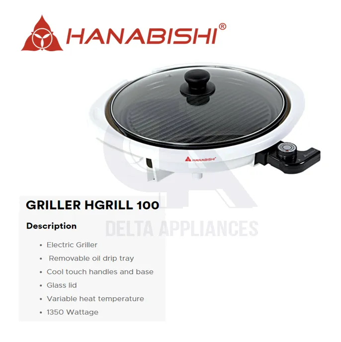 Hanabishi HGRILL100 Electric Griller Lazada PH
