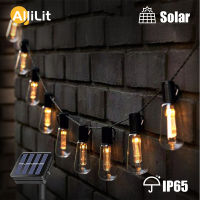 LED Solar String Lights IP65 Waterproof Outdoor Christmas Decoration Edison Bulb R Holiday Garland Garden Vintage Fairy Lamp