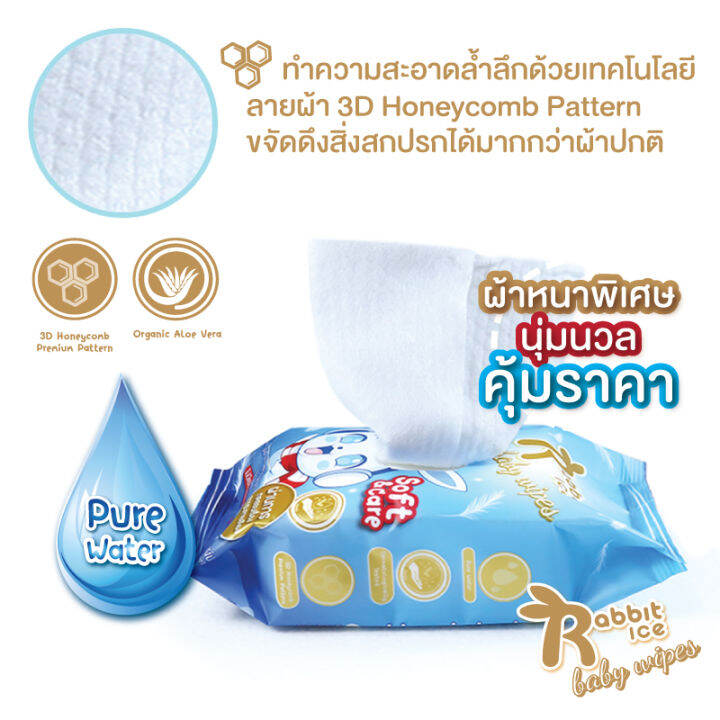 สินค้าพร้อมส่ง-rabbitice-baby-wipes-ทิชชู่เปียก