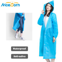 NiceBorn Transparent Raincoat Anti-splash Poncho Rainwear Anti-Spit EVA Rain Cape Waterproof Portable Environmental Light Rain Coat with Hat Anti Saliva Long Use Thick Unisex Safety Coveralls for Outdoor and Travel