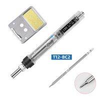 OLED Digital Display Transparent T12 Handle DC 16-24V 72W T12 Mini Electric Soldering Iron Adjustable Temperature Zone