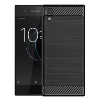 （A Boutique）สำหรับ Sony Xperia XA1 Ultra Case คาร์บอนไฟเบอร์ซิลิโคน TPU ผิวโทรศัพท์สำหรับปกหลังนุ่มพิเศษ