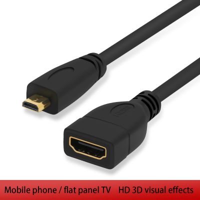 Adaptor Kompatibel dengan HDMI Mikro 1080P 3D HDMI Mikro-Kompatibel dengan Kabel HD Hdmi-kompatibel dengan Extender untuk Notebook HDTV