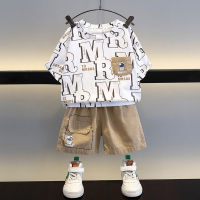 Boys Summer Suit 2023 New Baby Summer Clothing Cool Handsome Clothes Trendy Childrens Fried Street Short Sleeve Childrens Clothing