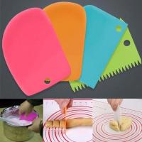 3 Pieces / Set Dough Cutter, Cake Slicer, Multicolor Baking Tool, Scraper, Cake Blade, Silicone Spatula Baking &amp; Pastry Tools