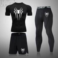 hjk✷  Superhero Compression Shirt Men Rashguard Short Sleeve Man Gym T Sportswear Tights