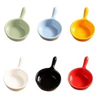 6 Pcs Ceramic Sauce Plate Colorful Mini Bowl Set Sauce Garnish Tableware Condiment Seasoning Plate Can Be Stacked