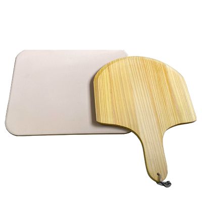 Wooden Pizza Board Round with Hand Pizza Baking Tray Pizza Stone Cutting Board Platter Pizza Cake Paragraph