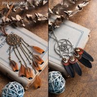 Long Leather Feather Chain Pendant Vintage Sweater Chain Necklace Choker for Women Boho in Jewelry Clothing Accessories Gifts