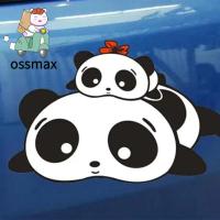 OSSMAX สติกเกอร์ติดประตูรถมีกาวในตัวกันน้ำสติกเกอร์ติดสติกเกอร์ตกแต่งรถจักรยานยนต์สติกเกอร์ตกแต่งตัวถังรถยนต์รูปหมีแพนด้า