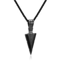 JDY6H Vintage Men Triangular Arrow Pendant Necklace for Men Gold Plated Necklaces Hip Hop Paty Mens Jewellery Gift Collar Hombre