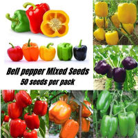 【ปลูกง่าย ปลูกได้ทั่วไทย】พริกหยวก เมล็ดพันธุ์ Bell Pepper Mixed Seeds (50เมล็ด/ซอง) เมล็ดพันธุ์ผัก เมล็ดผัก Vegetable Seed เมล็ดพืช ผักสวนครัว ปลูกผัก การันตีอัตรางอก Green Oak Flower Plant บอนสี ดอกไม้ เมล็ดนำเข้า ของแท้ ประเทศไทยพร้อมสต็อก