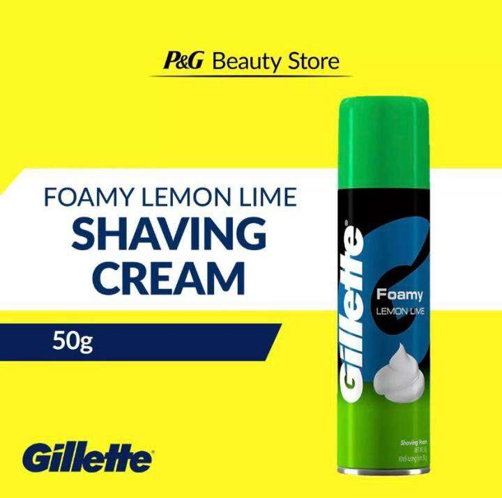 Gillette Foamy Lemon Lime Shaving Cream 50g Lazada PH