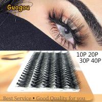 JUTBONG 5Rows เครื่องมือแต่งหน้าตา 10D/20D/30D/40D ขนตามิงค์ การต่อขนตา ขนตาปลอม นุ่มอย่างเป็นธรรมชาติ คลัสเตอร์หนา ขนตาแต่ละเส้น