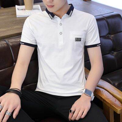 t-shirts Cotton Plain Polo Shirts for Men 3 Colour (NavyGreyWhite)