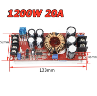 1200W 20A โมดูลพลังงาน สเตปอัพ DC-DC โมดูลชาร์จแบต step up dc DC Converter Boost Step-up Power Supply Module IN 8-60V OUT 12-83V