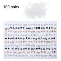 100 Pairs Assorted Styles Polymer Clay Hypoallergenic Stud Earrings Lot for Kids