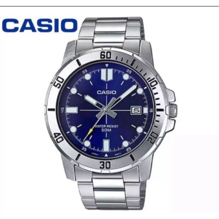 นาฬิกาผู้ชาย CASIO สายเหล็กชายรุ่น MTP-V004 🔥งานมีวันที่ใช้ได้จริง ราคา ...