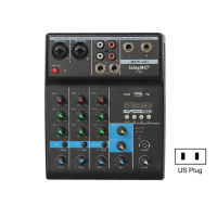 F-4A 4-channel Audio Mixer Portable Audio Mixer Sound Mixing Console Bluetooth-compatible Sound Mixing Console