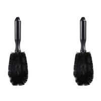 2X Black Truck Car Auto Wheel Tire Rim Brush Wash Cleaning Tool 10.6 Inch Long