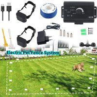 Wireless Electric Dog In-Ground Fence Ultrasonic Sound Dog Bark Stop Anti Barking Vibrating Collar Remote Control Shock Device