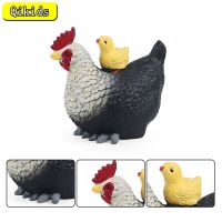 Simulaçvo Animal Aves Galo Galinha Brinquedo Boneca Mini Farm Animal Modelo Móveis Bonação Decorão Brinquedo Crianas Presentes Coleção