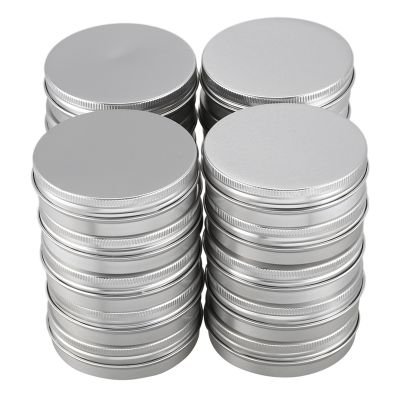 20 x Empty Cosmetics Pot Lip Balm Aluminum Jar Container Screw Cap 15ml