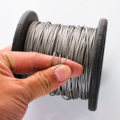 50 meters 0.5-3mm PVC Coated Flexible steel wire Rope Soft Cable Transparent Stainless Steel Clothesline