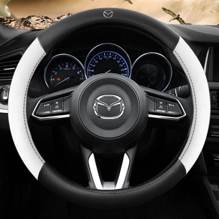 All Model Mazda Leather Car Steering Wheel Cover Fit Mazda 2 3 5 6 8