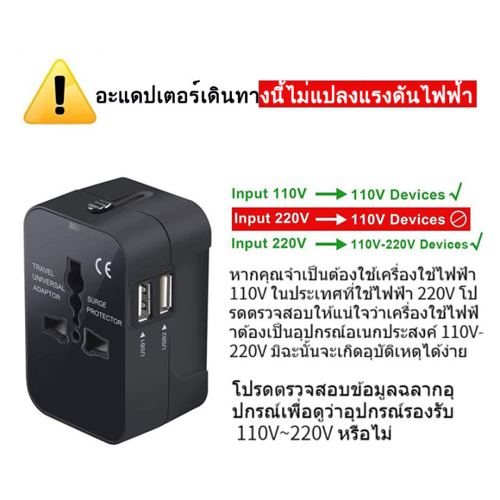 universal-travel-adapter-หัวแปลงปลั๊กไฟ-1200w-ปลั๊กแปลง-ปลั๊กไฟusb-ปลั๊กไฟต่างประเทศ