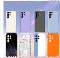 Love อิเล็กตรอน SHOP สติ๊กเกอร์ติดบนตัวเครื่องสีมาการูนแบบธรรมดาสำหรับ Samsung S22 S23 A52พิเศษ A52s ฟิล์มป้องกันหน้าจอด้านหลัง5G 3M ห่อสติกเกอร์ดัดแปลง