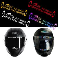 Motorcycle Sticker Helmet Decorative Lens Visor GIVE YOU WINGS MOTO Lotus Reflective Auto Stickers