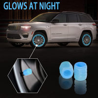 【cw】Luminous Tire Valve Caps Fluorescent Green Blue Night Glowing Car Motorcycle Bicycle Wheel Styling Tyre Hub Luminous Cap Decor 【hot】