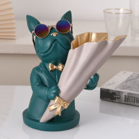 French Bulldog Figurine Vase Decoration Flower Pot Flower Arrangement Tools Container Storage Home Organizer Cool Dog Ornaments