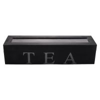 Coffe and Tea Box Organizer Wooden with Lid Coffee Tea Bag Storage Holder Organizer for Kitchen Cabinets