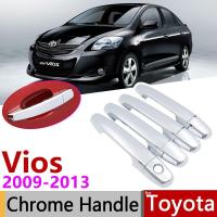 สำหรับโตโยต้า Vios XP90รถลิมูซีน2009 ~ 2013โครเมียมด้านนอกฝาครอบมือจับประตูชุดตัดแต่งสติ๊กเกอร์ตกแต่งรถยนต์4ประตู2010 2011 2012