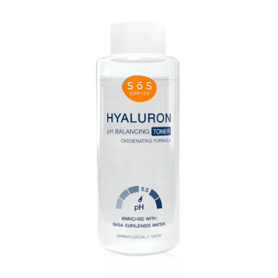 SOS Hyaluron pH Balancing Toner 300ml. โทนเนอร์สูตรไฮยาลูรอน ขวดใหญ่