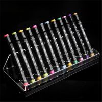 6/12 pens Clear Acrylic Marker Pen Display Multi-Functional Exhibition Stand Marker Pens Brush Pens Organizer Storage DC05Highlighters  Markers