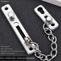 ✐□ Door Chain Lock Stainless Steel Security Chain Guard Spring Anti Theft Press Heavy Duty Polished Latch Screw Guard Accessories